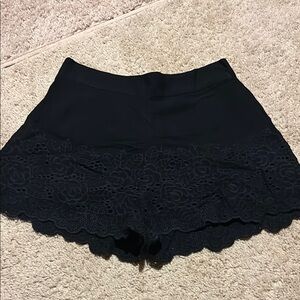 Elegant Black Lace Women's Shorts